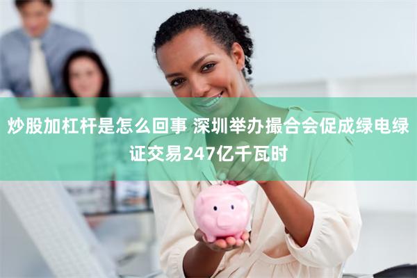 炒股加杠杆是怎么回事 深圳举办撮合会促成绿电绿证交易247亿千瓦时