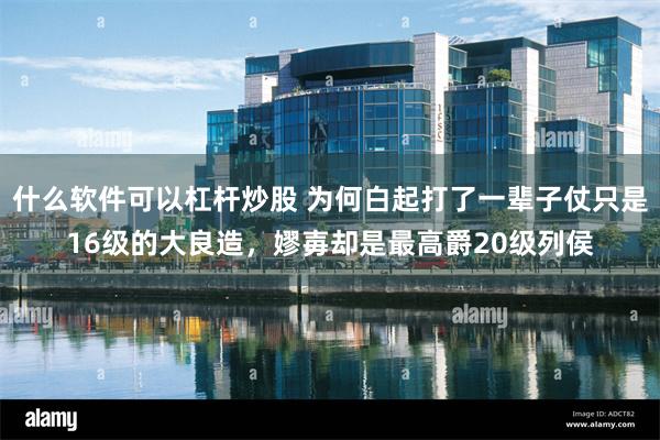什么软件可以杠杆炒股 为何白起打了一辈子仗只是16级的大良造，嫪毐却是最高爵20级列侯